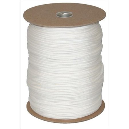 T.W. EVANS CORDAGE CO INC T.W. Evans Cordage 6510W Paracord 1000 ft. Spool in White 6510W